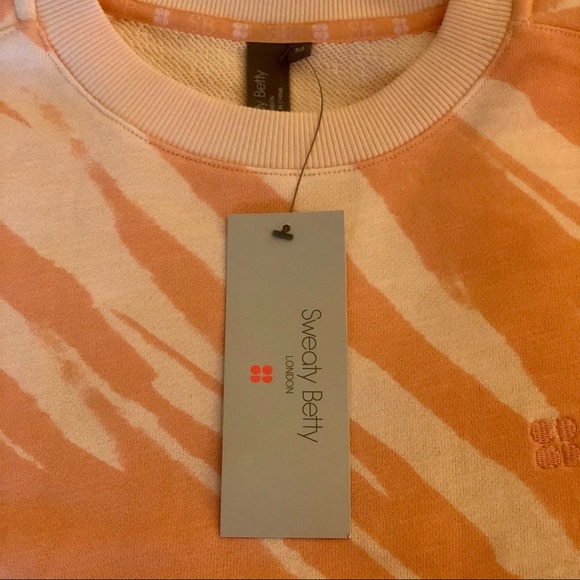NWT Sweaty Betty Sweatshirt, M (runs large), creamsicle orange, soft and cozy! - Picture 8 of 15